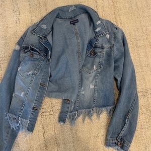 cropped denim jacket
